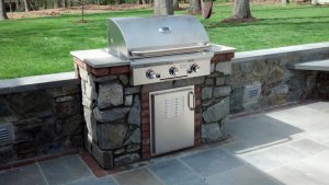 Outdoor BBQ Fireplace